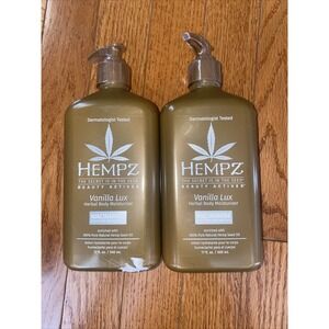 Hempz Vanilla Lux Herbal Body Moisturizer with Niacinamide 17 fl oz Set Of 2